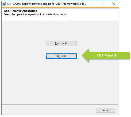 SAP Crystal Reports runtime engine