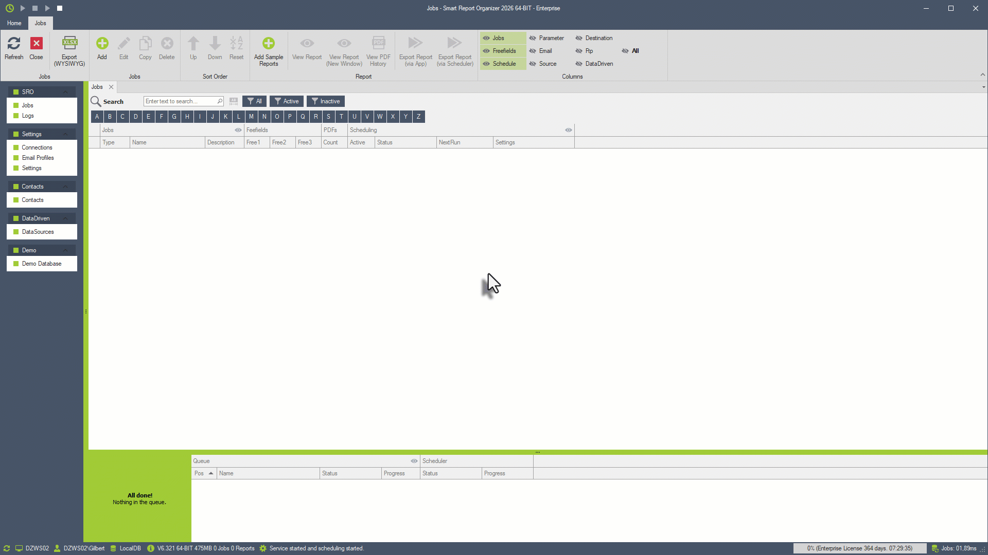 Explore the included Demo Database and add ready-to-use Product Catalog, Sales Dashboard and Invoice reports