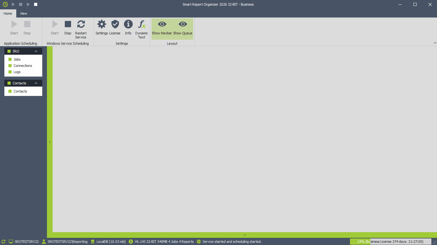 SRO Example: Configure Parameters