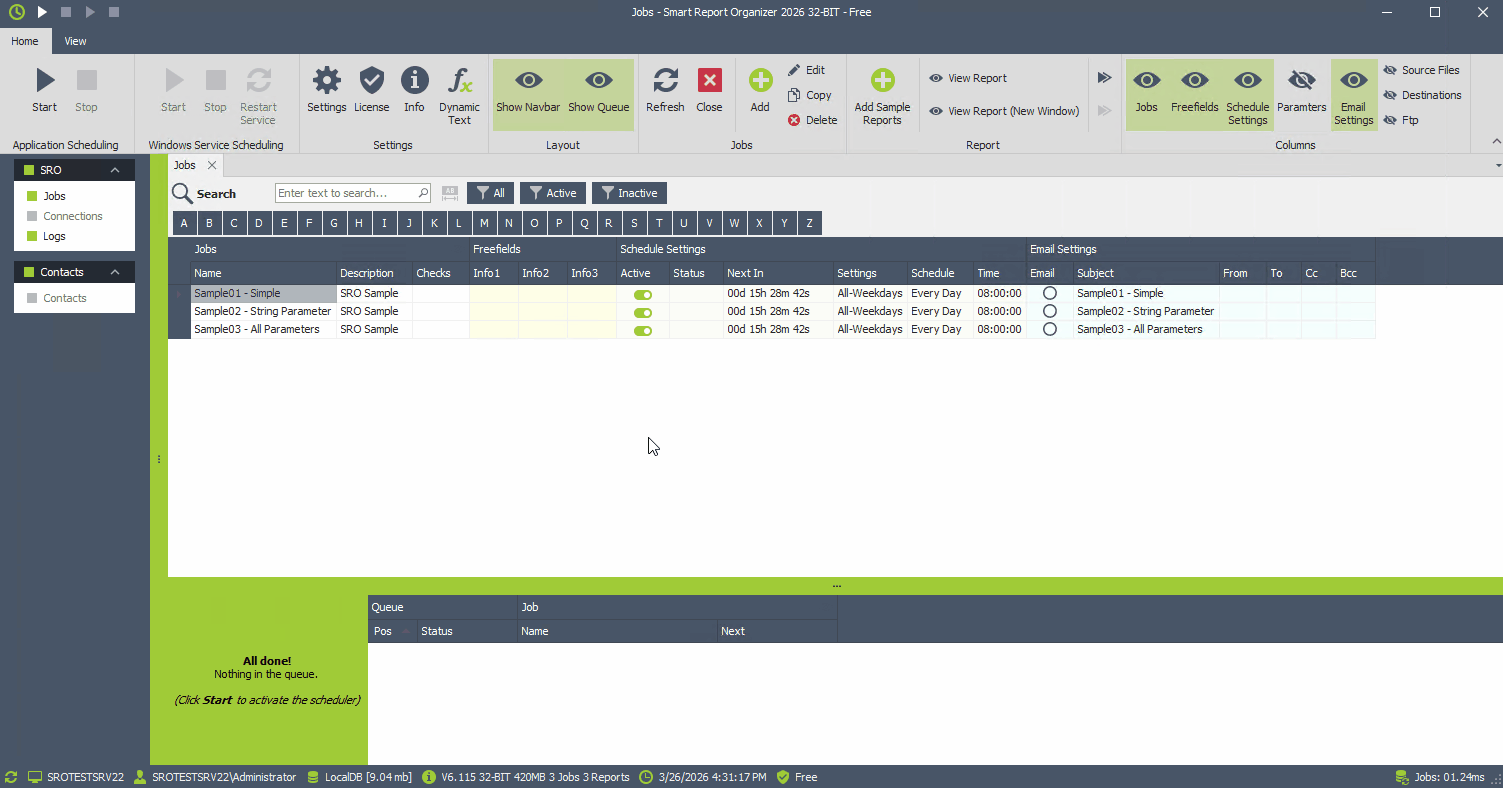 Activate Smart Report Organizer License