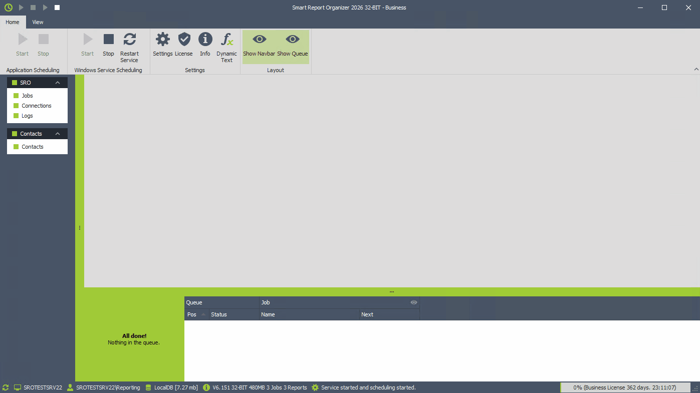 Error logs in Smart Report Organizer
